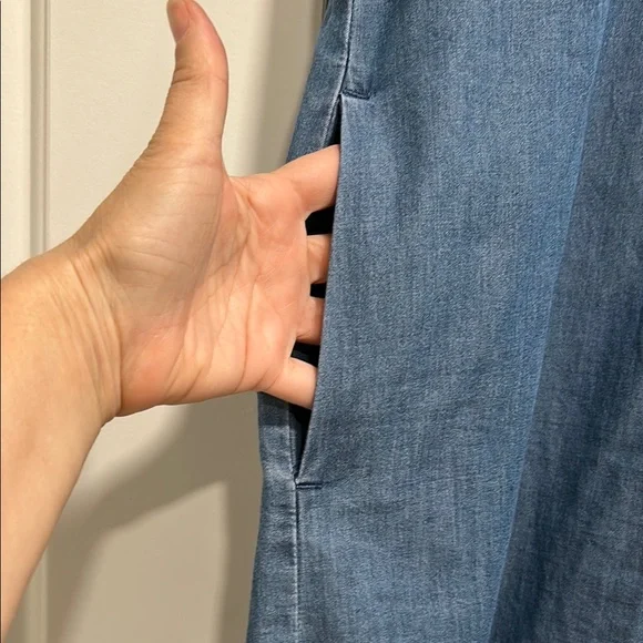 NWT - J. CREW MERCHANTILE 100% Cotton Chambray Denim Pocketed Shirt Dress - Picture 4 of 10